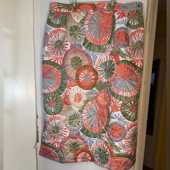Frances Valentine Hostess Quilted Maxi Skirt Starburst Print-NWOT | 3X - Picture 5 of 15